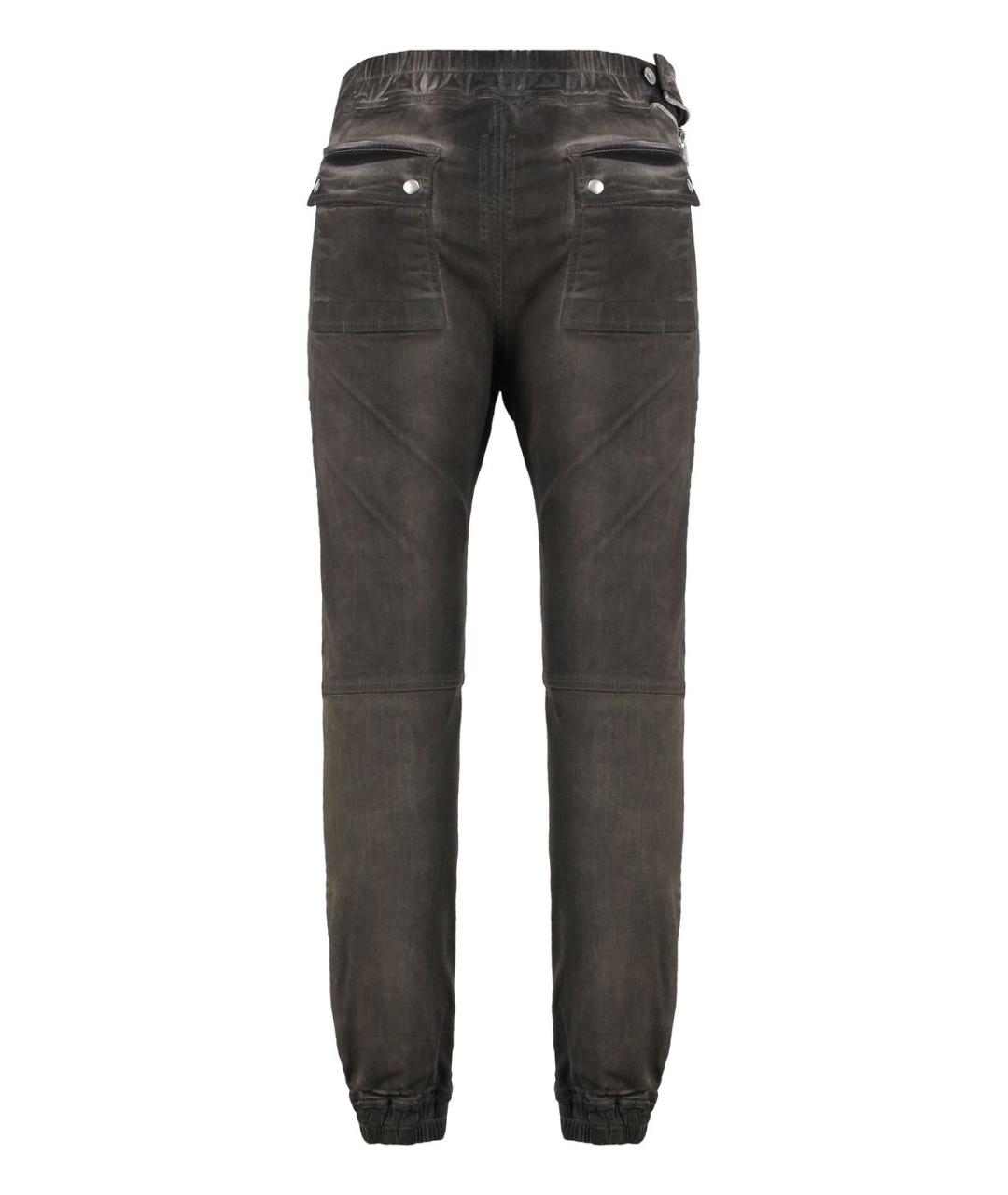 RICK OWENS DRKSHDW Коричневые хлопковые повседневные брюки, фото 2
