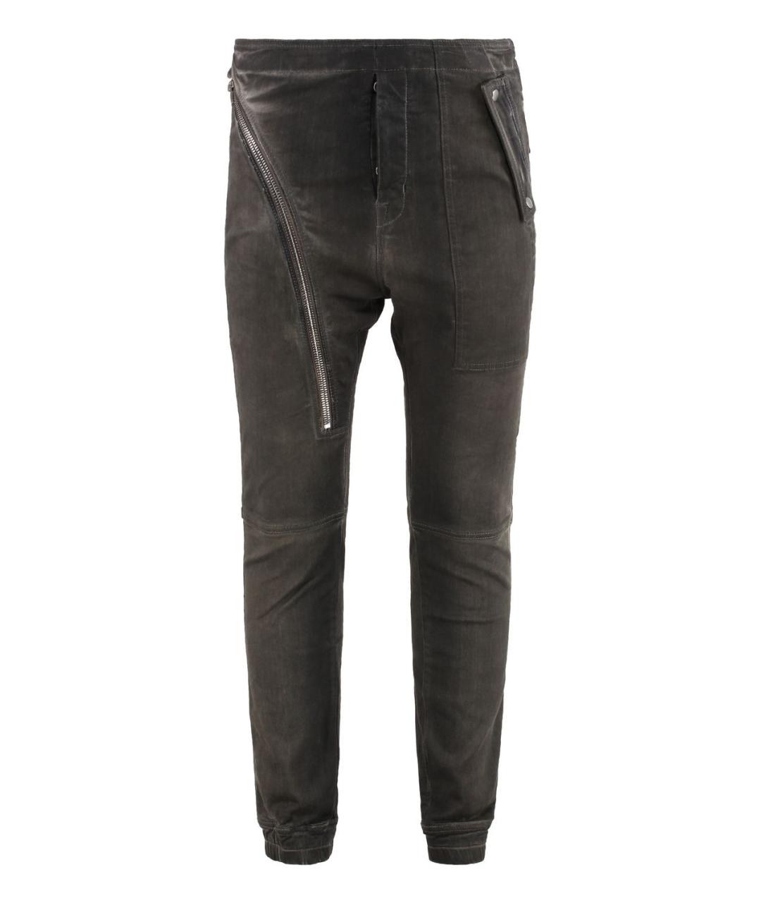 RICK OWENS DRKSHDW Коричневые хлопковые повседневные брюки, фото 1