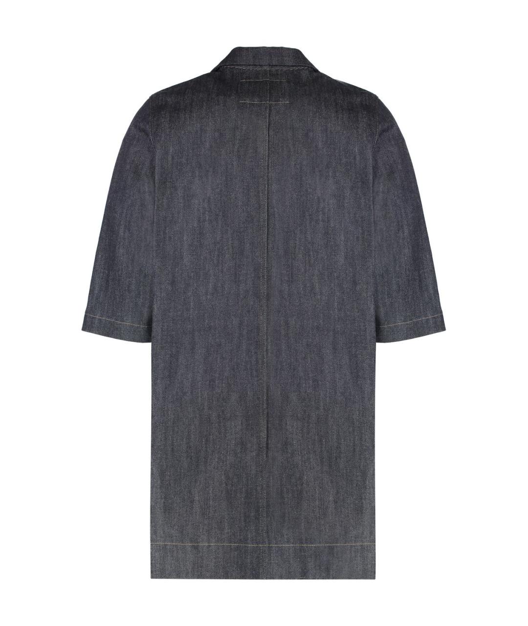 RICK OWENS DRKSHDW Темно-синяя хлопковая кэжуал рубашка, фото 2