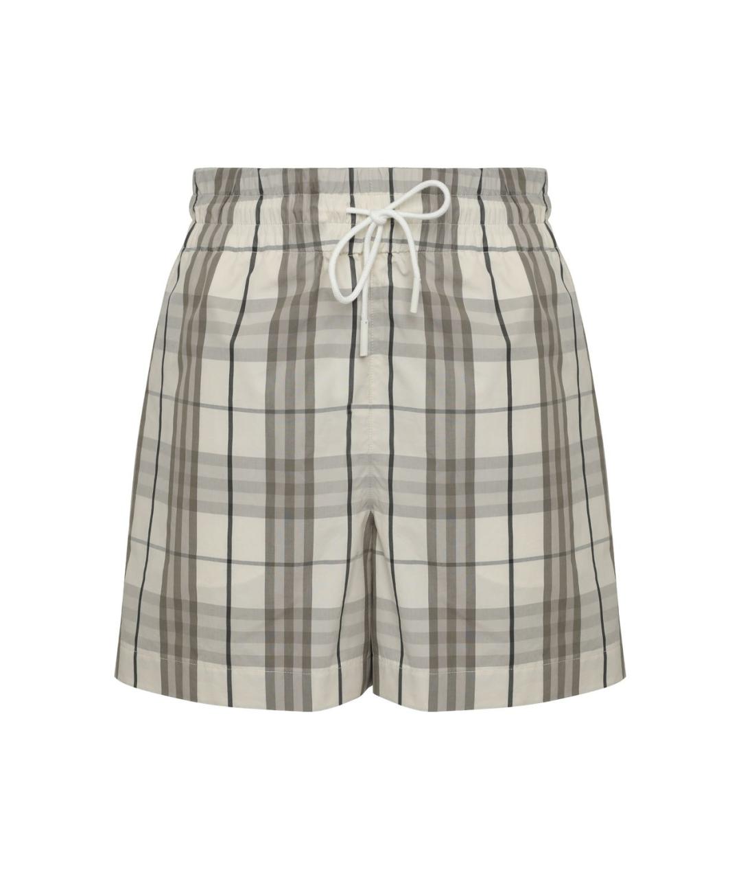 BURBERRY Бежевые хлопковые шорты, фото 1