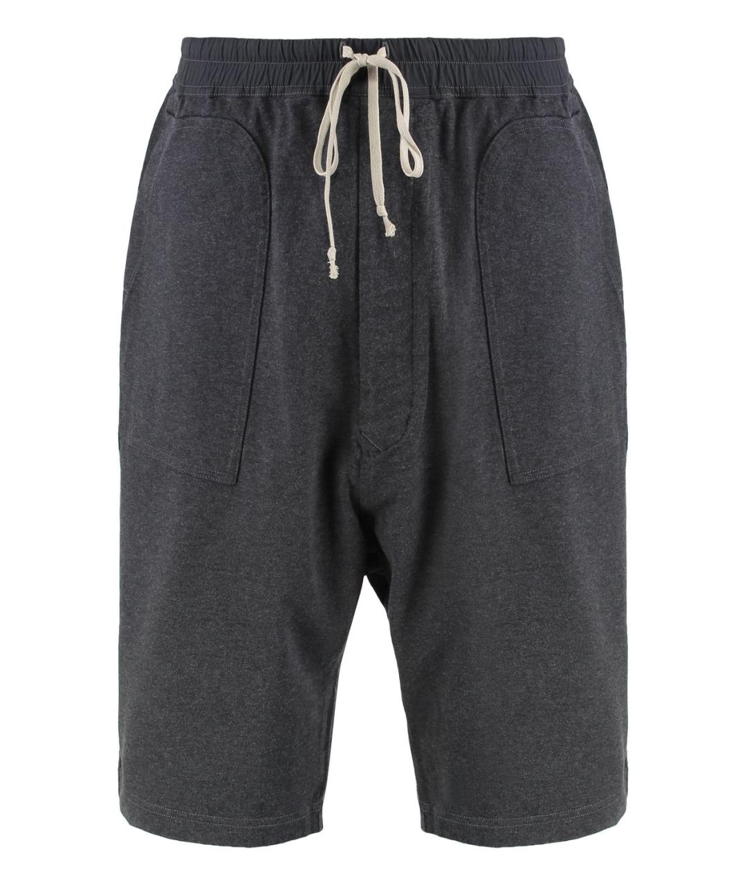 RICK OWENS DRKSHDW Серые хлопковые повседневные брюки, фото 1
