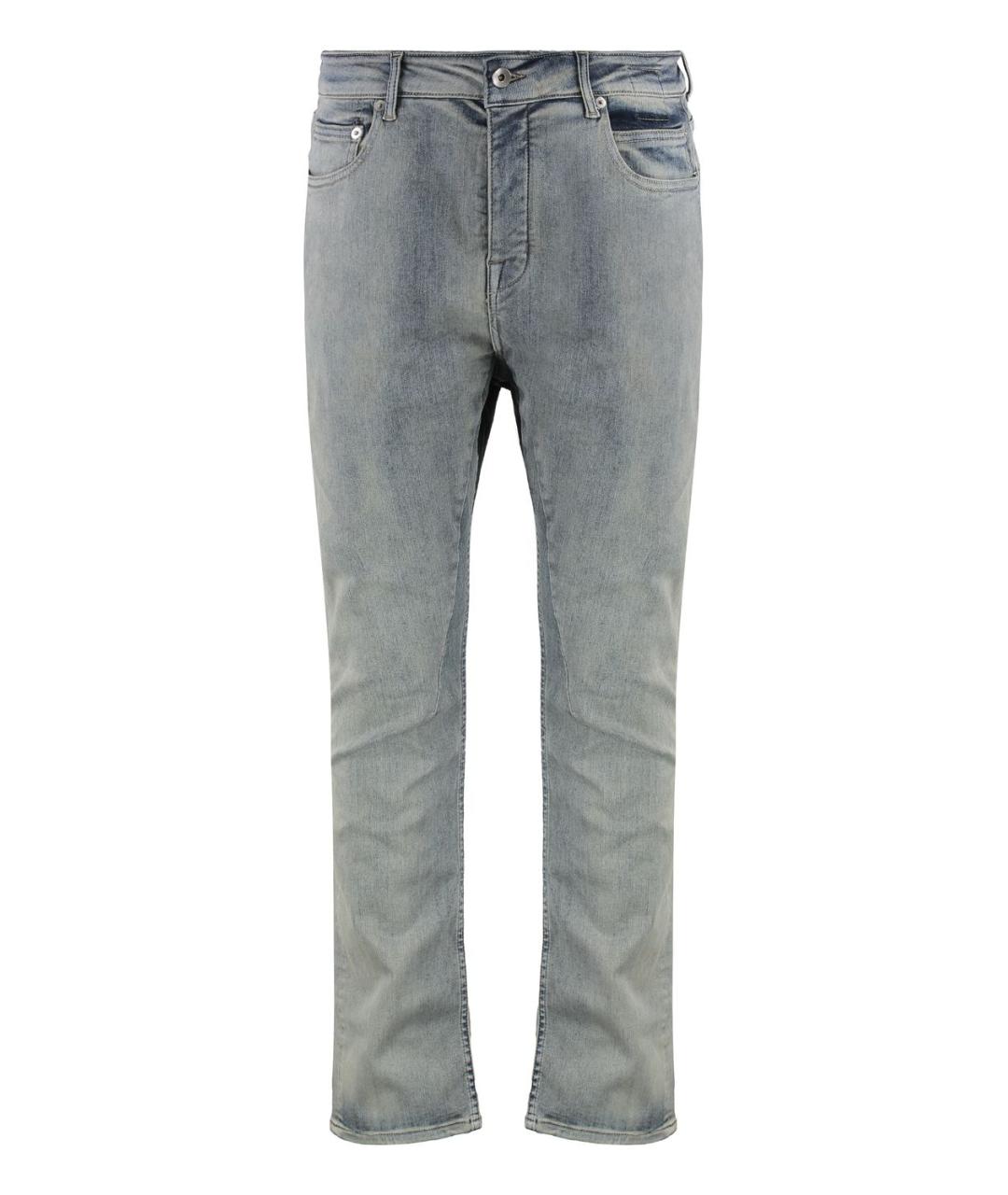 RICK OWENS DRKSHDW Серые хлопковые повседневные брюки, фото 1