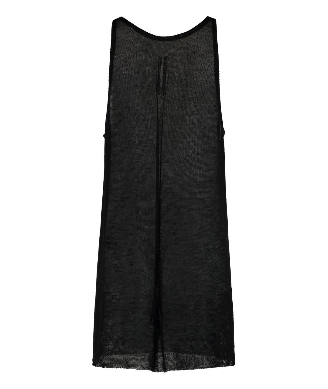 RICK OWENS Черная вискозная майка, фото 2