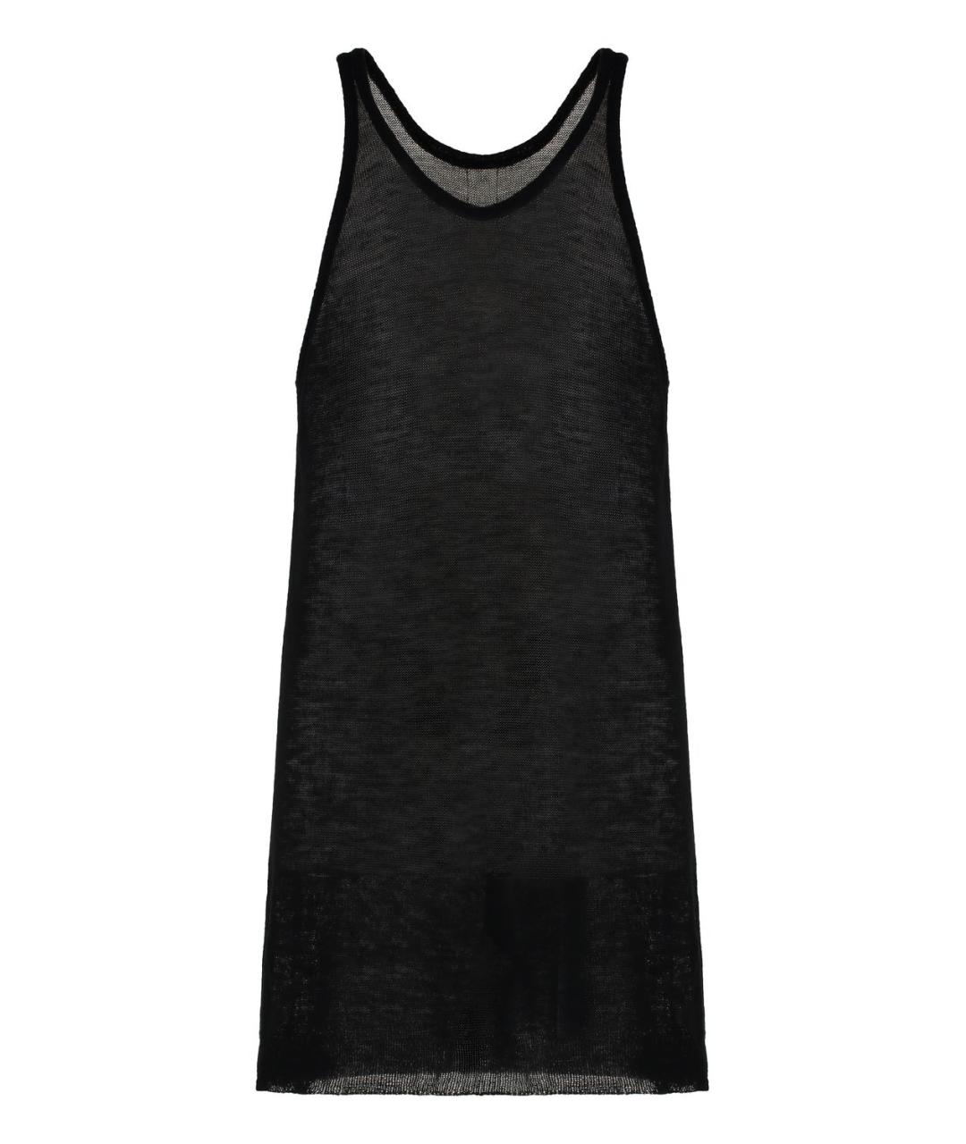 RICK OWENS Черная вискозная майка, фото 1