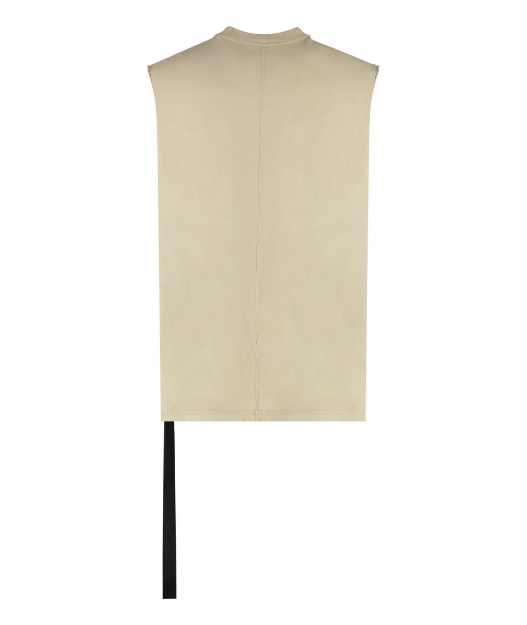 RICK OWENS DRKSHDW Бежевая хлопковая майка, фото 2