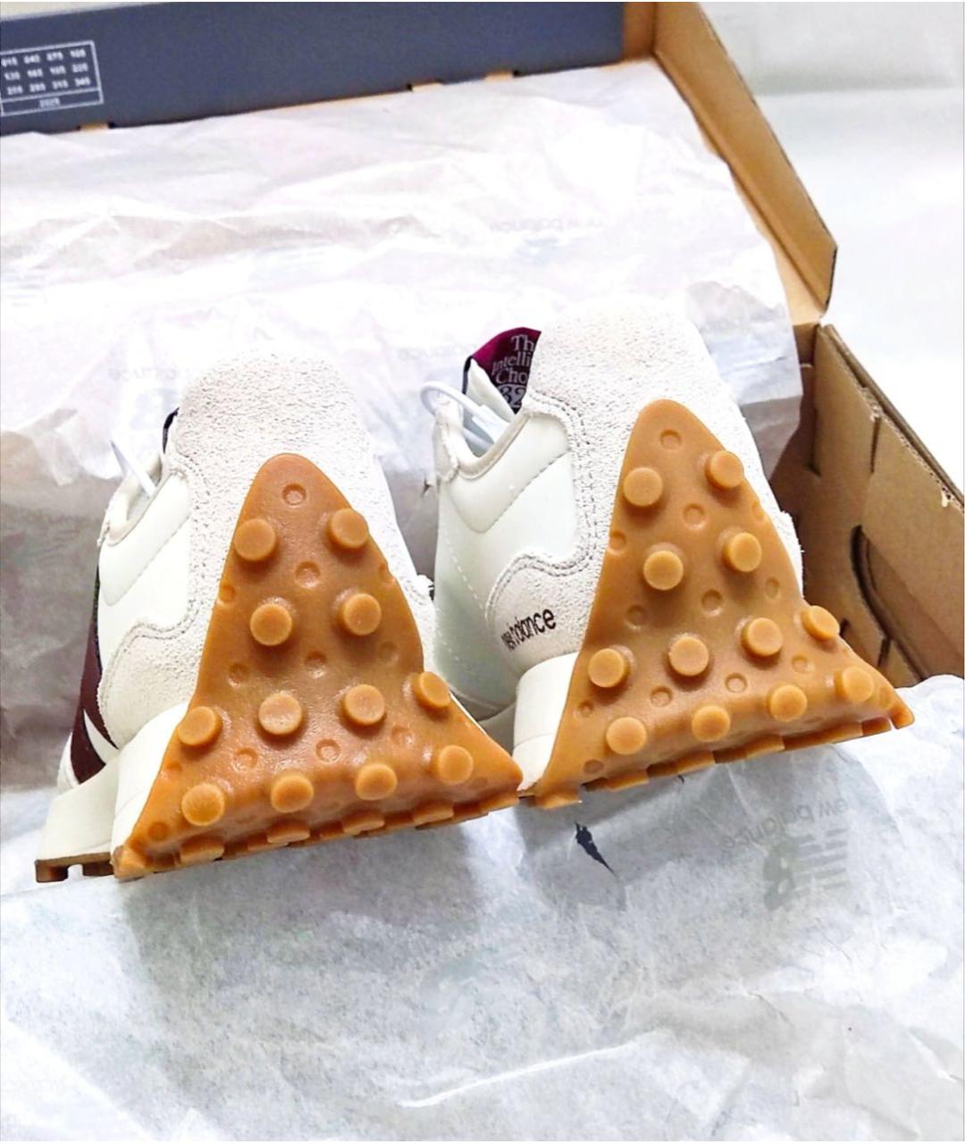 NEW BALANCE Бежевые кроссовки из искусственной кожи, фото 2