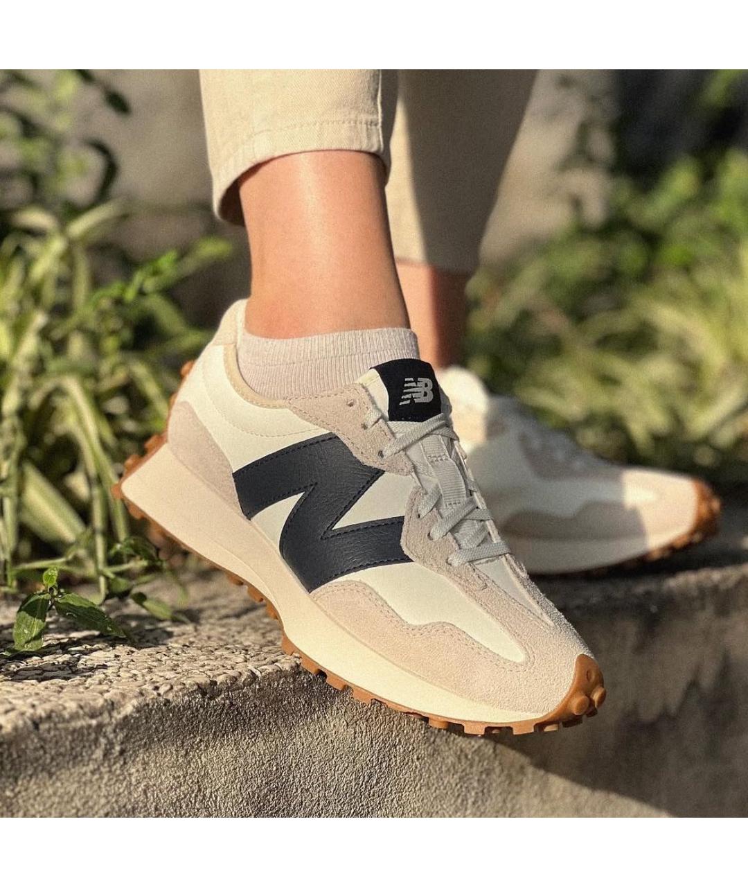 NEW BALANCE Бежевые кроссовки из искусственной кожи, фото 5