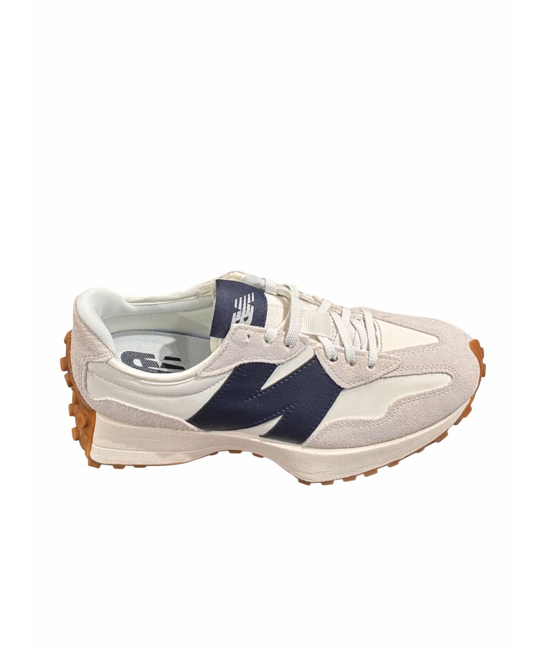 NEW BALANCE Бежевые кроссовки из искусственной кожи, фото 1
