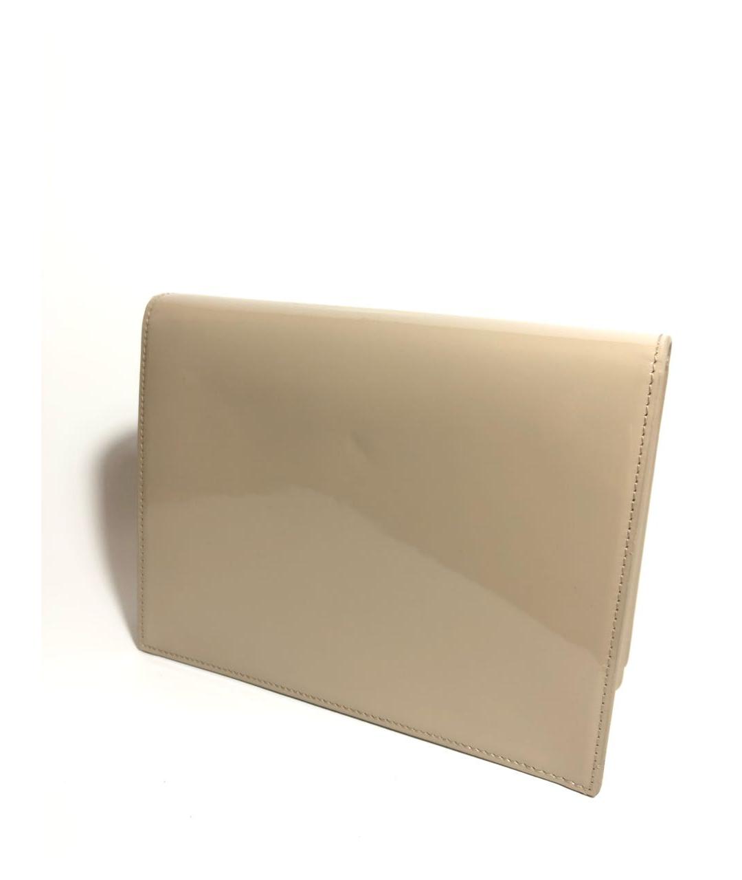 DOLCE&GABBANA Бежевая сумка через плечо из лакированной кожи, фото 3