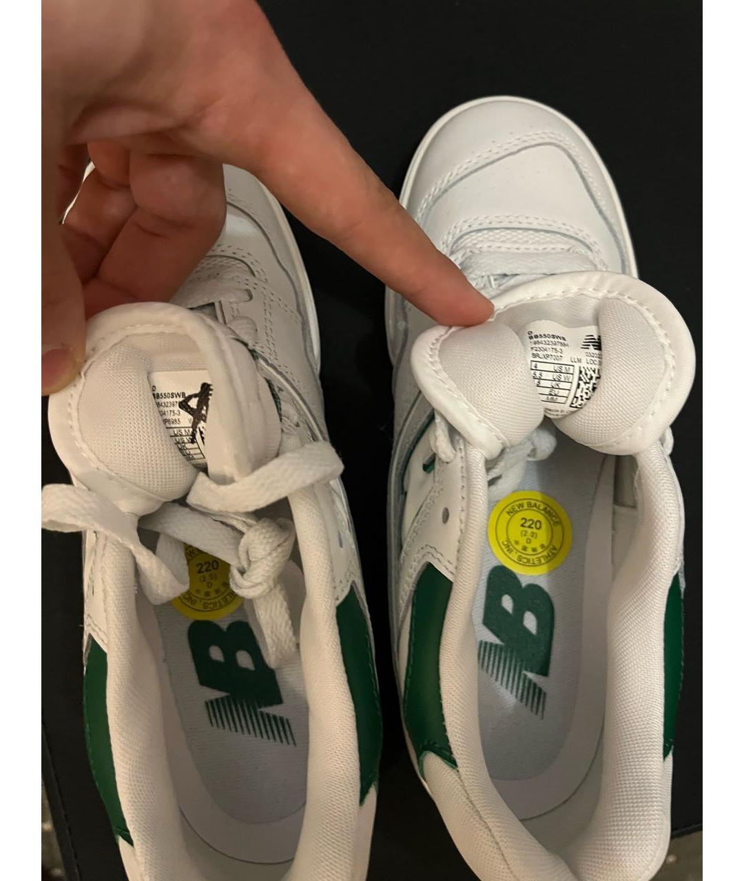 NEW BALANCE Белые кожаные кеды, фото 5
