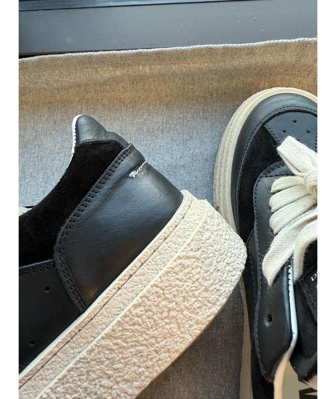 MM6 MAISON MARGIELA Черные кожаные кроссовки, фото 7