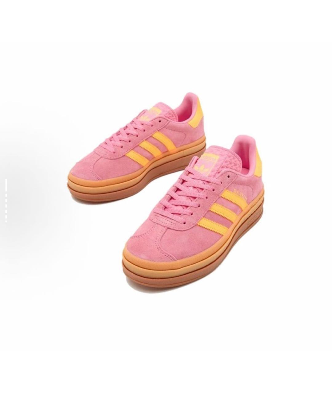 ADIDAS Розовые замшевые кроссовки, фото 3