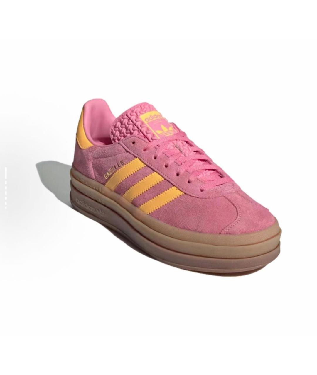 ADIDAS Розовые замшевые кроссовки, фото 2