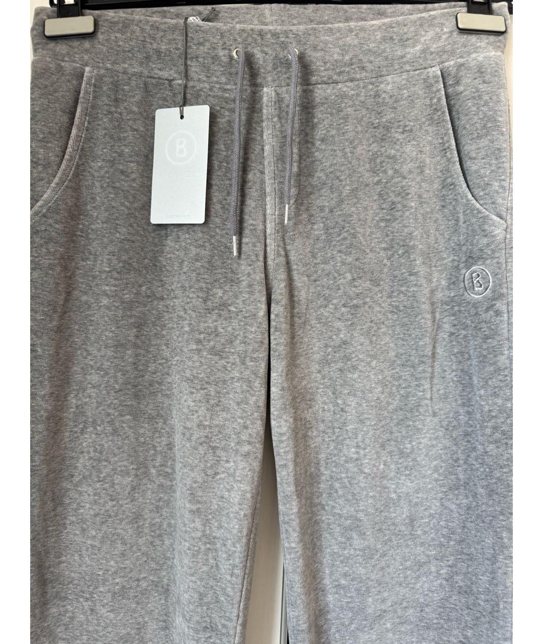 BOGNER Серые хлопковые спортивные брюки и шорты, фото 2