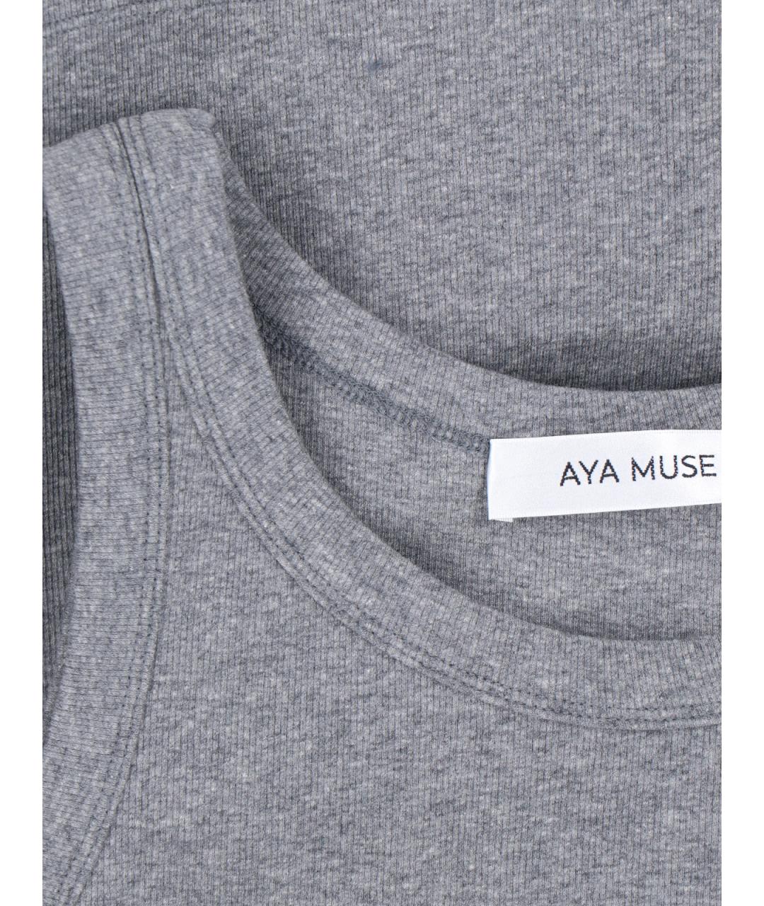 Aya Muse Серая хлопковая майка, фото 3