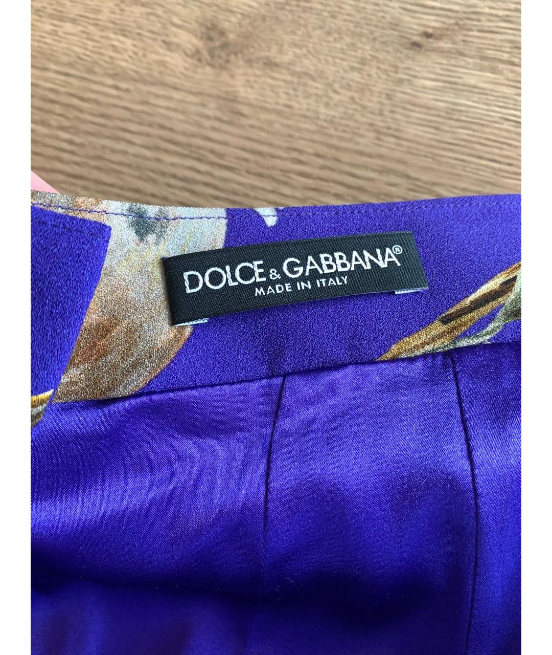 DOLCE&GABBANA Мульти вискозная юбка миди, фото 4