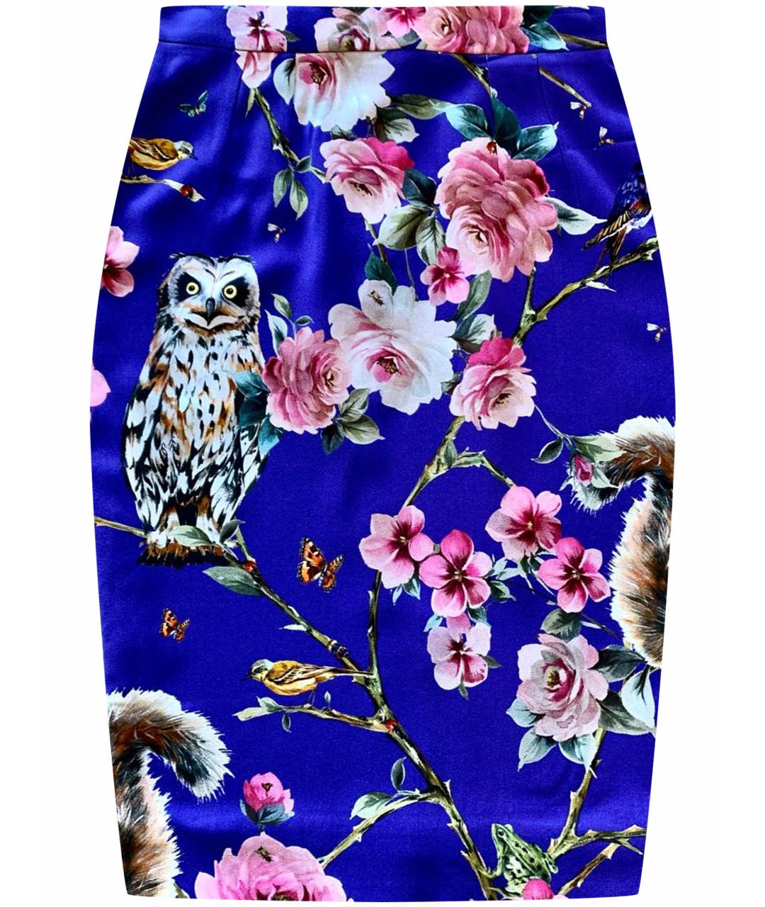DOLCE&GABBANA Мульти вискозная юбка миди, фото 1