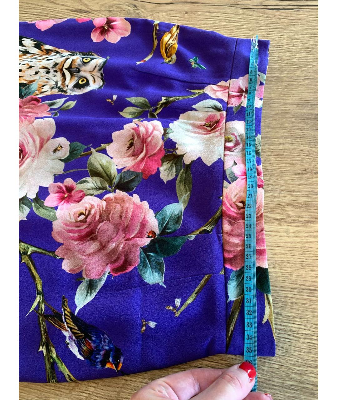 DOLCE&GABBANA Мульти вискозная юбка миди, фото 8