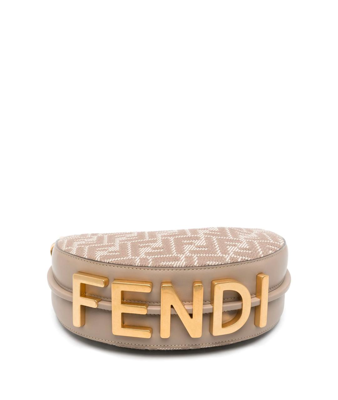 FENDI Бежевая сумка через плечо, фото 4