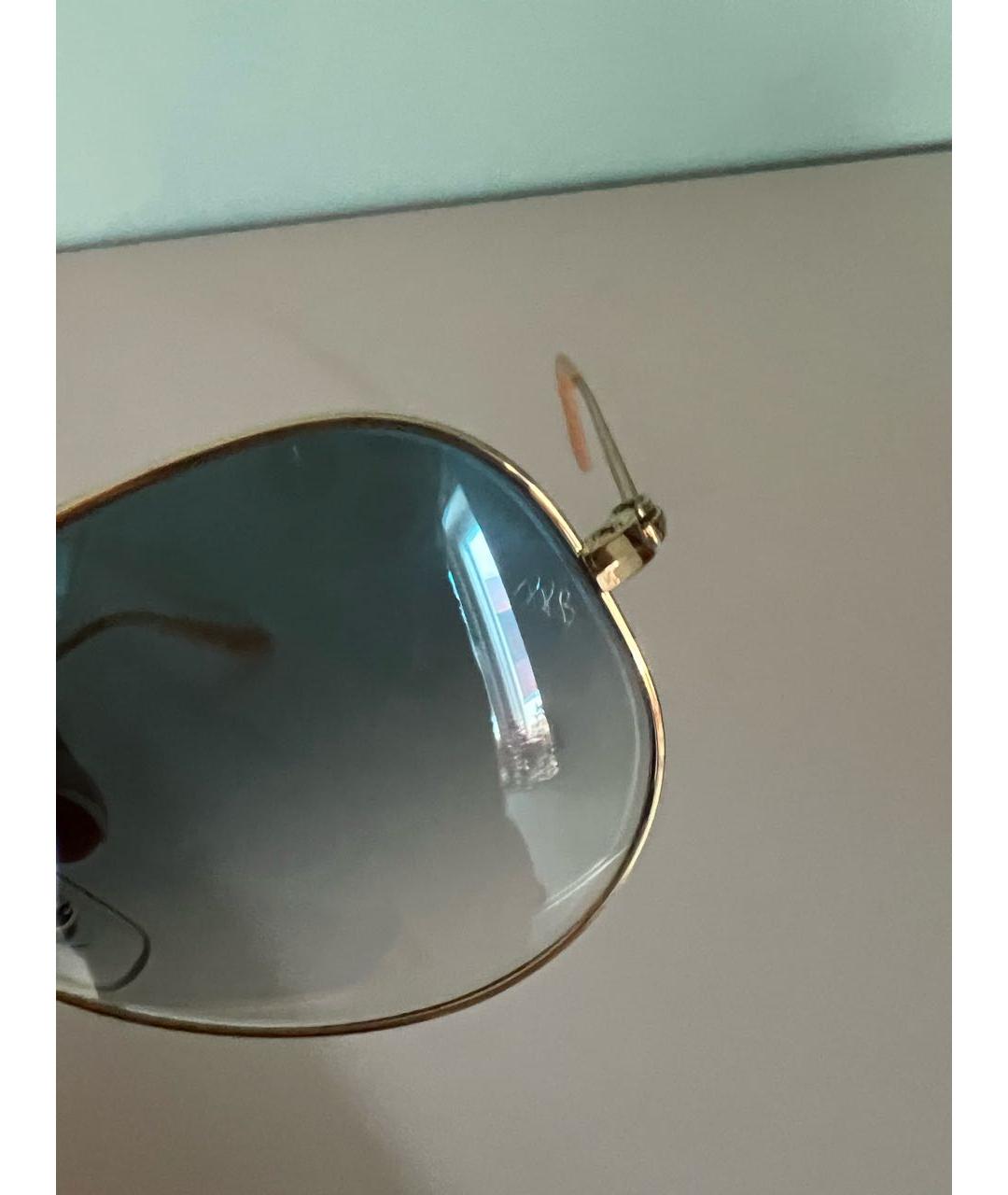 RAY BAN Голубые металлические солнцезащитные очки, фото 3