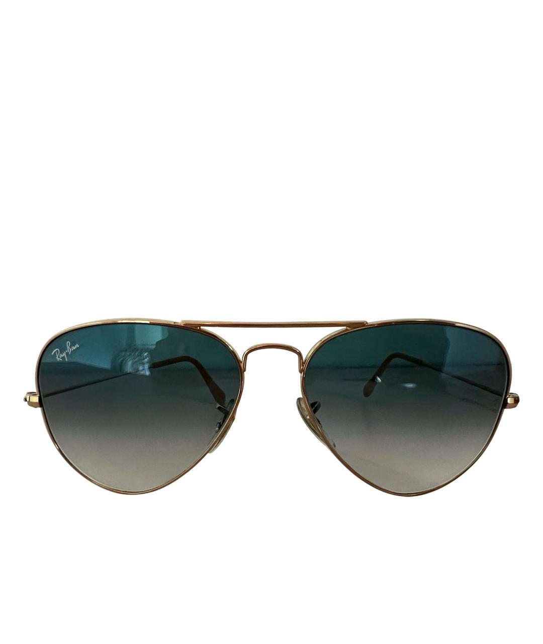 RAY BAN Голубые металлические солнцезащитные очки, фото 1