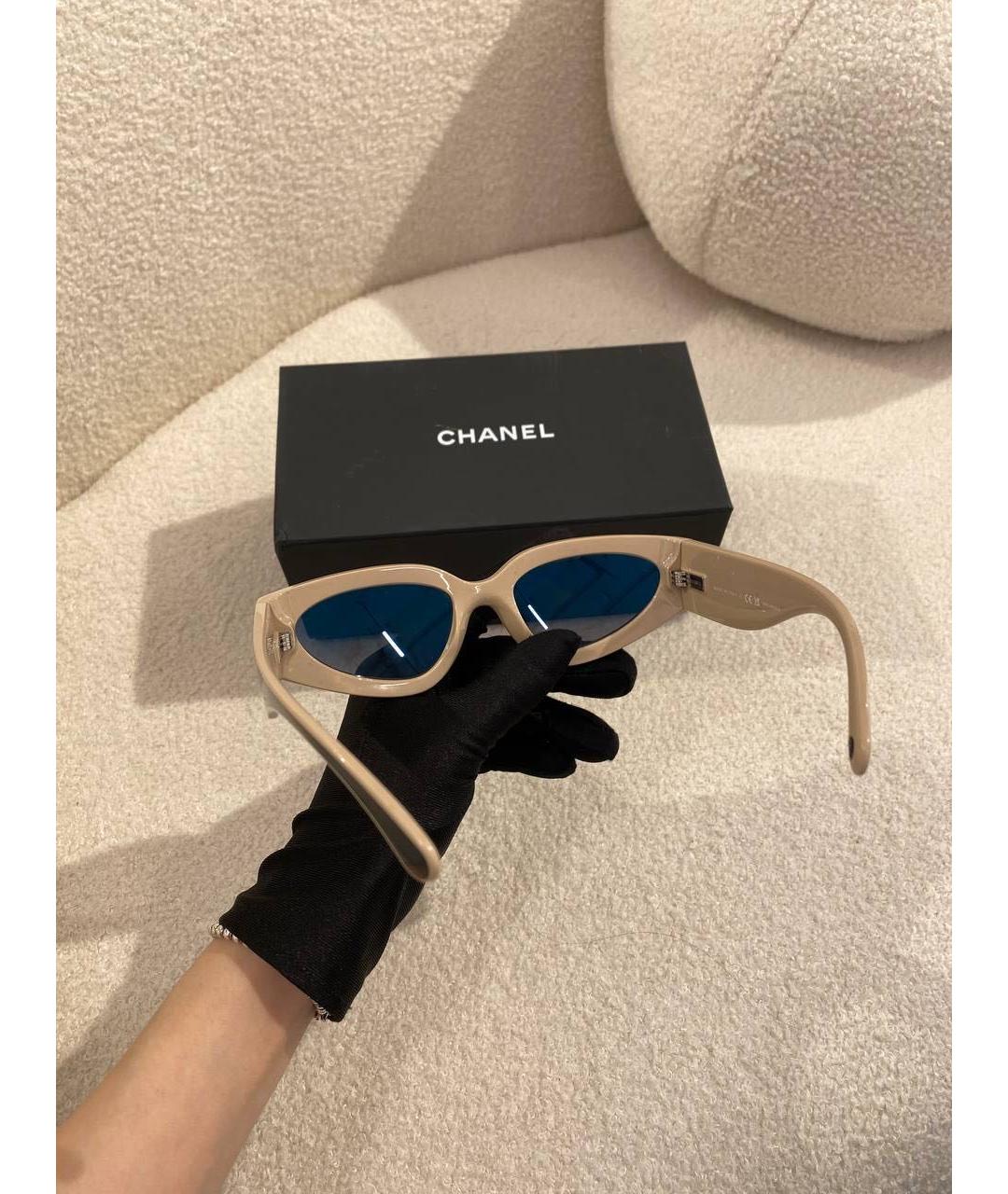 CHANEL Черные пластиковые солнцезащитные очки, фото 5