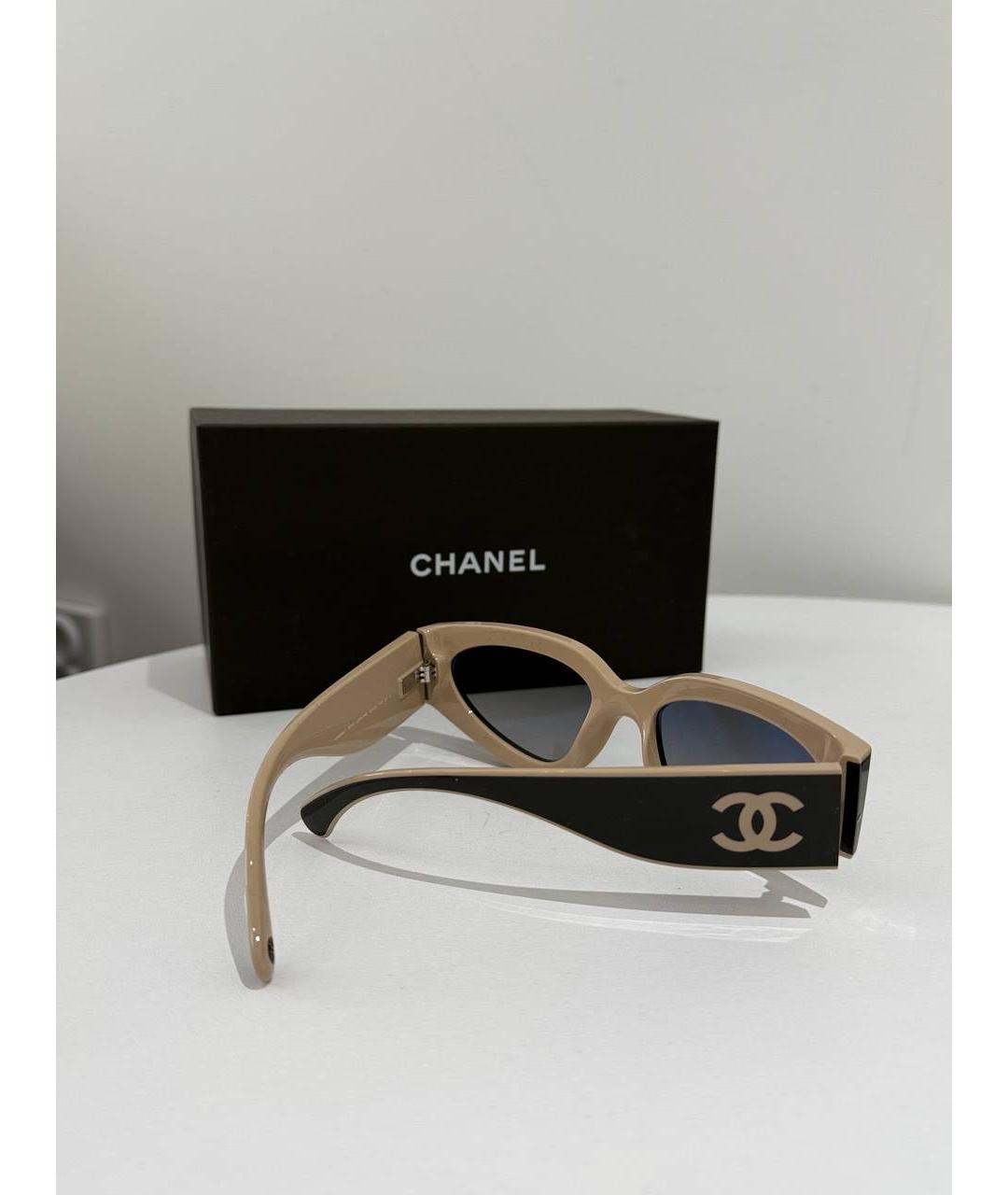 CHANEL Черные пластиковые солнцезащитные очки, фото 2