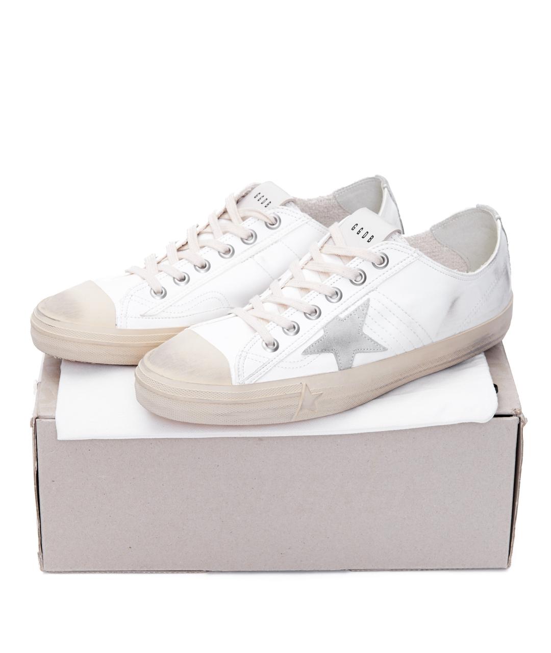 GOLDEN GOOSE DELUXE BRAND Белые кожаные низкие кроссовки / кеды, фото 5