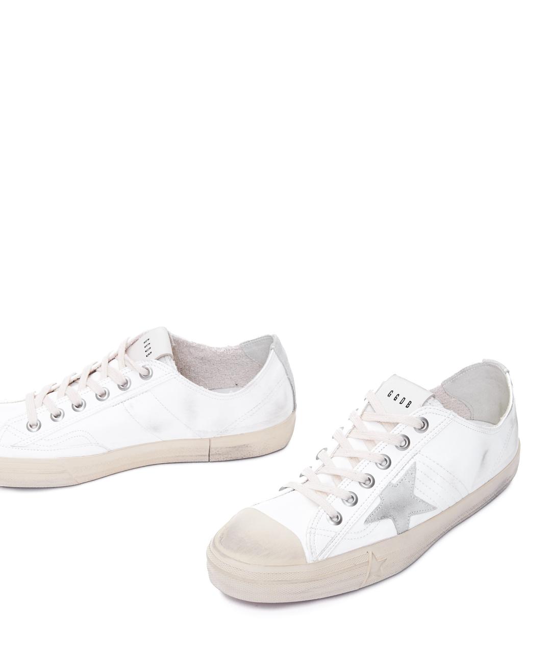 GOLDEN GOOSE DELUXE BRAND Белые кожаные низкие кроссовки / кеды, фото 3