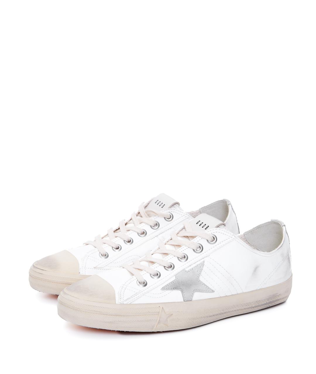 GOLDEN GOOSE DELUXE BRAND Белые кожаные низкие кроссовки / кеды, фото 2