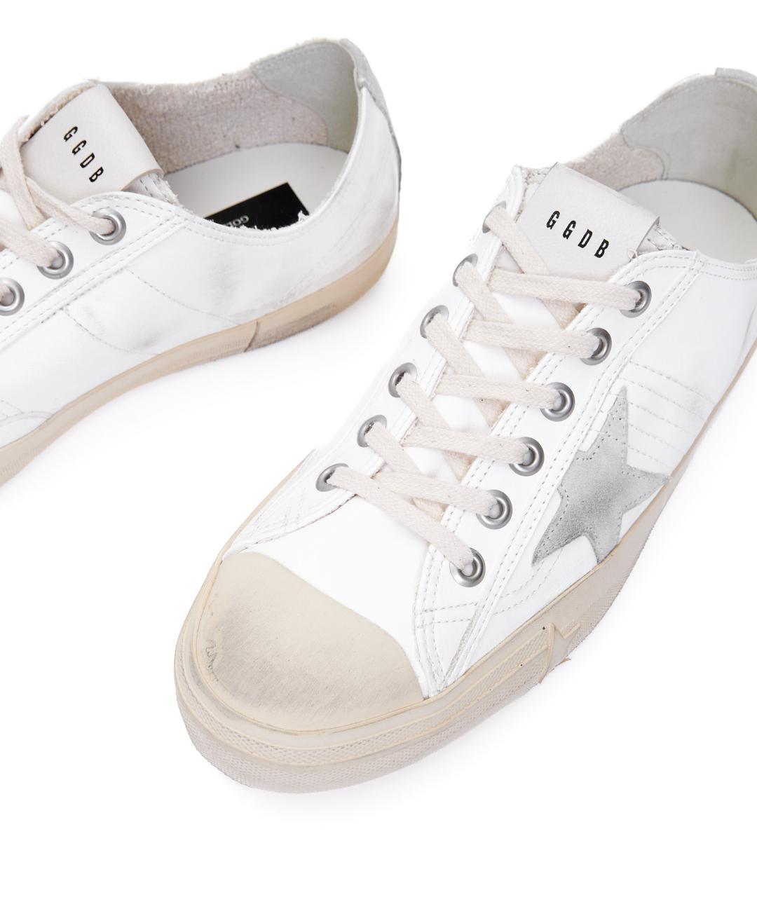 GOLDEN GOOSE DELUXE BRAND Белые кожаные низкие кроссовки / кеды, фото 4