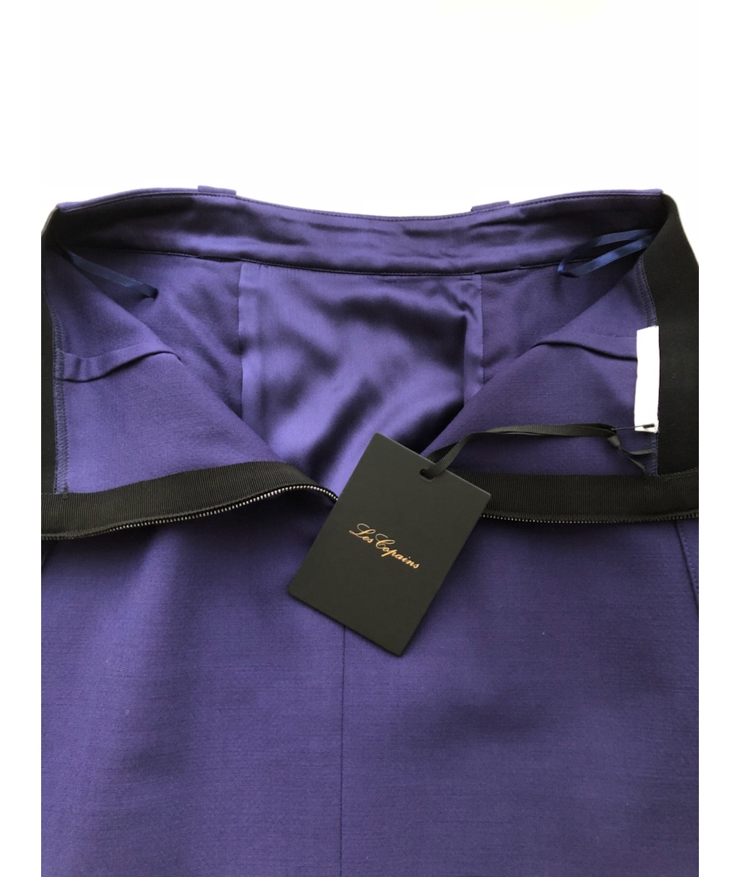 LES COPAINS Фиолетовая шерстяная юбка миди, фото 3