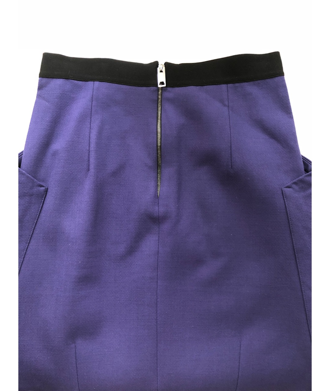 LES COPAINS Фиолетовая шерстяная юбка миди, фото 5