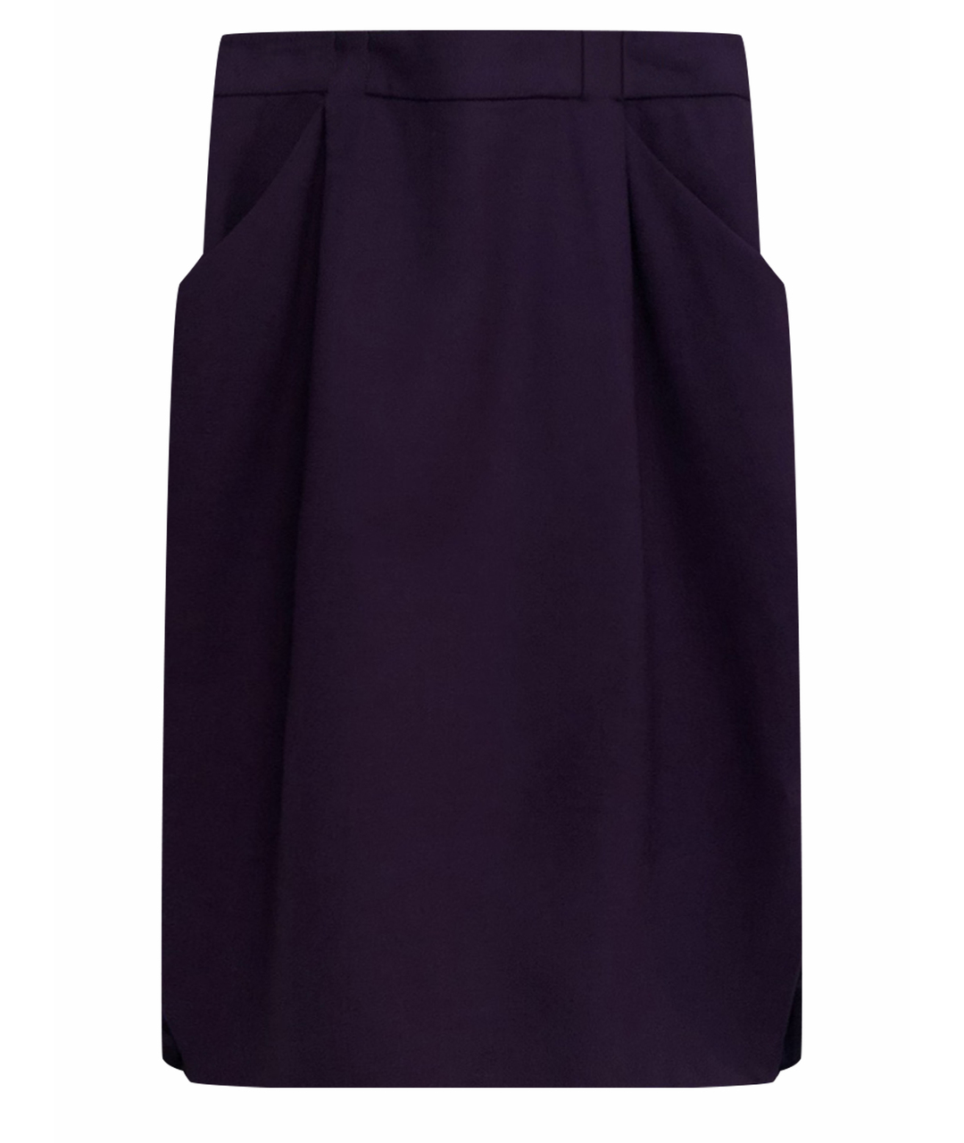 LES COPAINS Фиолетовая шерстяная юбка миди, фото 1