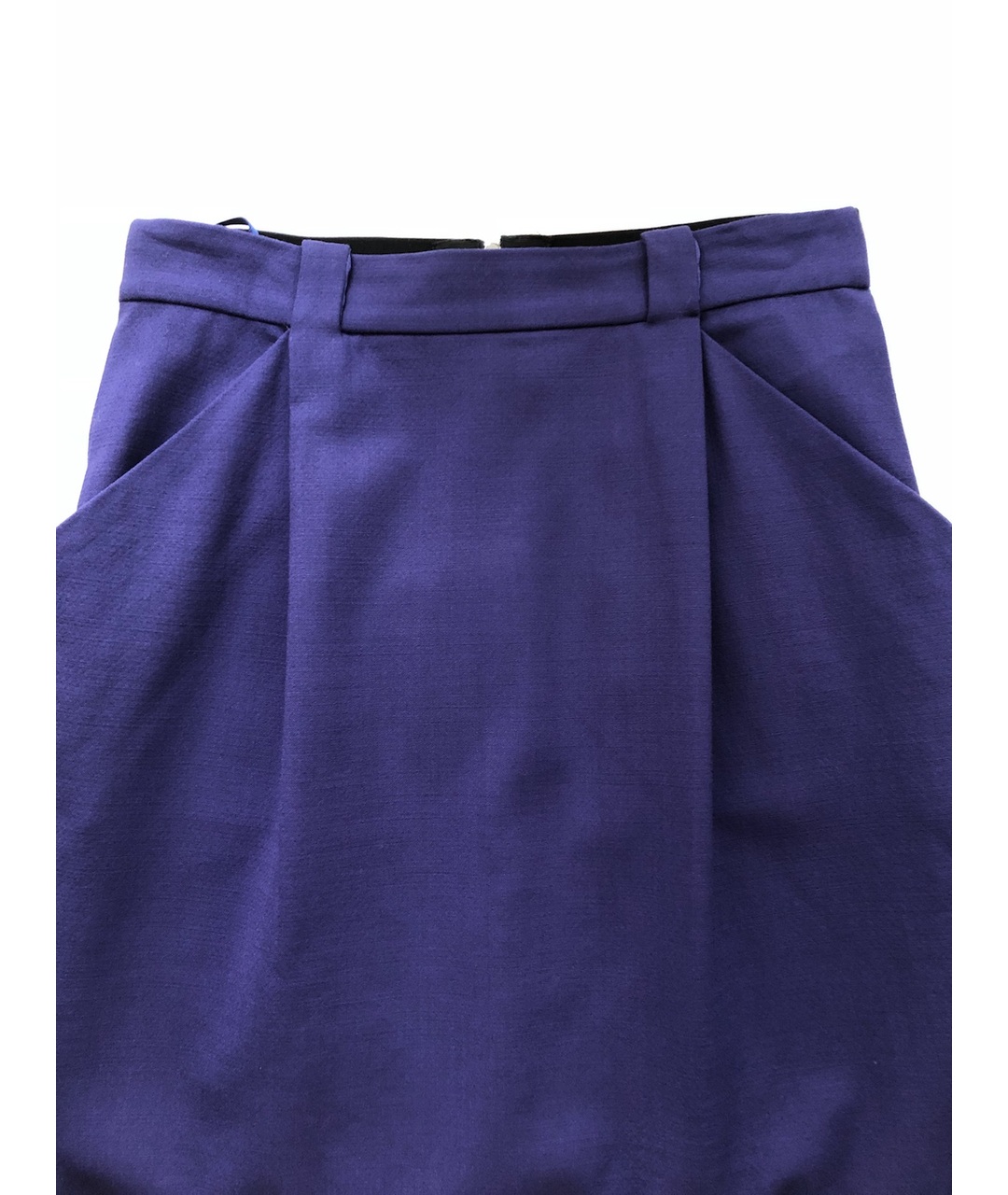 LES COPAINS Фиолетовая шерстяная юбка миди, фото 4