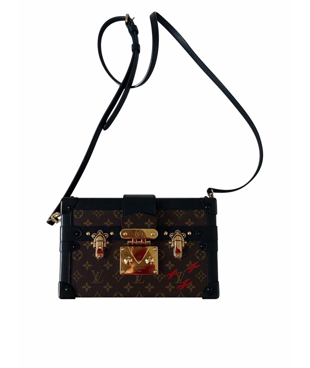 LOUIS VUITTON Коричневая кожаная сумка через плечо, фото 1