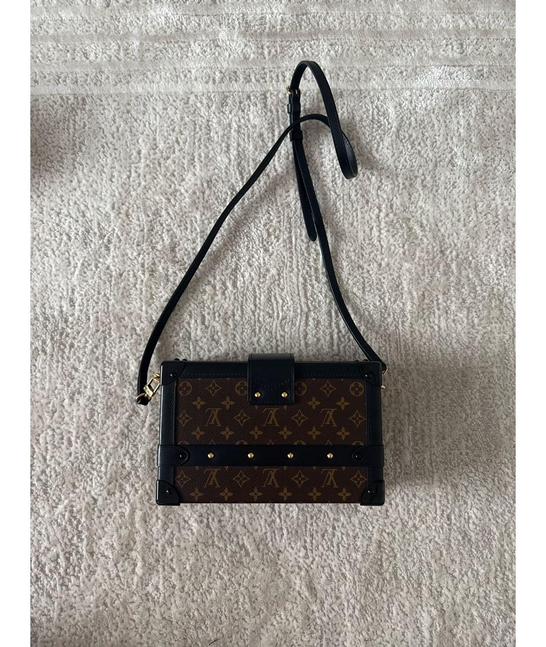 LOUIS VUITTON Коричневая кожаная сумка через плечо, фото 3