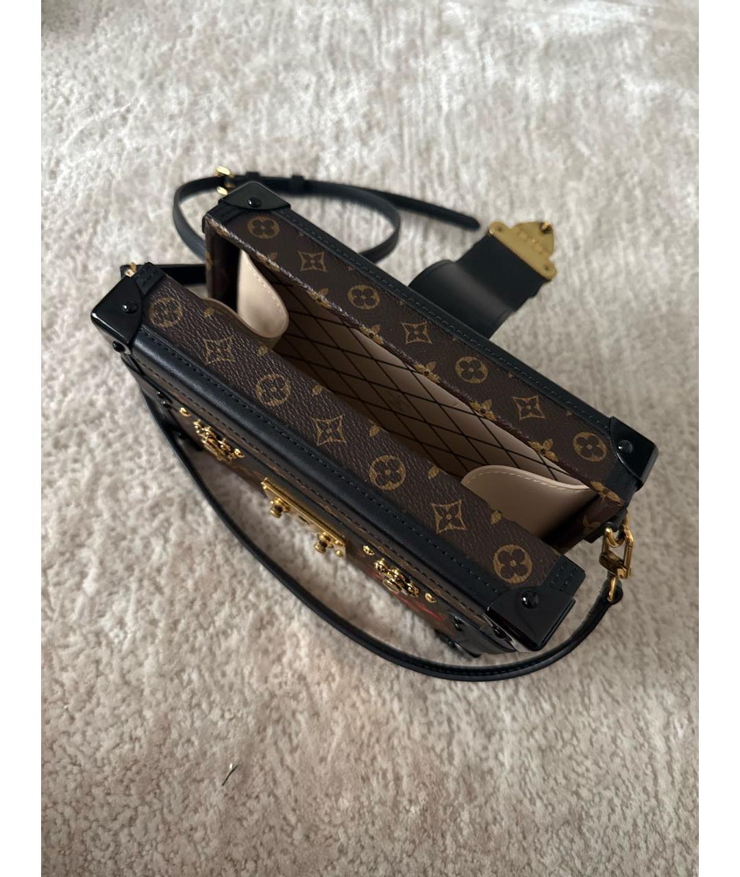 LOUIS VUITTON Коричневая кожаная сумка через плечо, фото 4