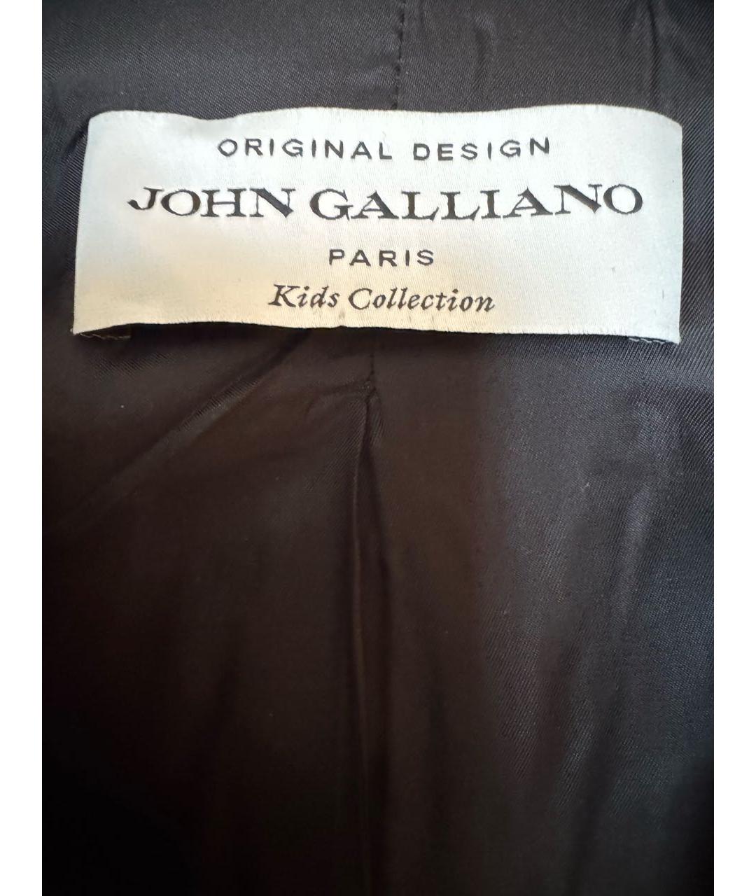 JOHN GALLIANO Антрацитовый полиэстеровый жакет / жилет, фото 5