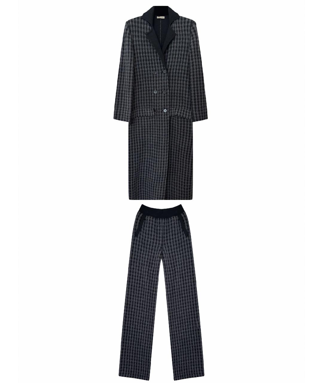 BOTTEGA VENETA Серый шерстяной костюм с брюками, фото 1