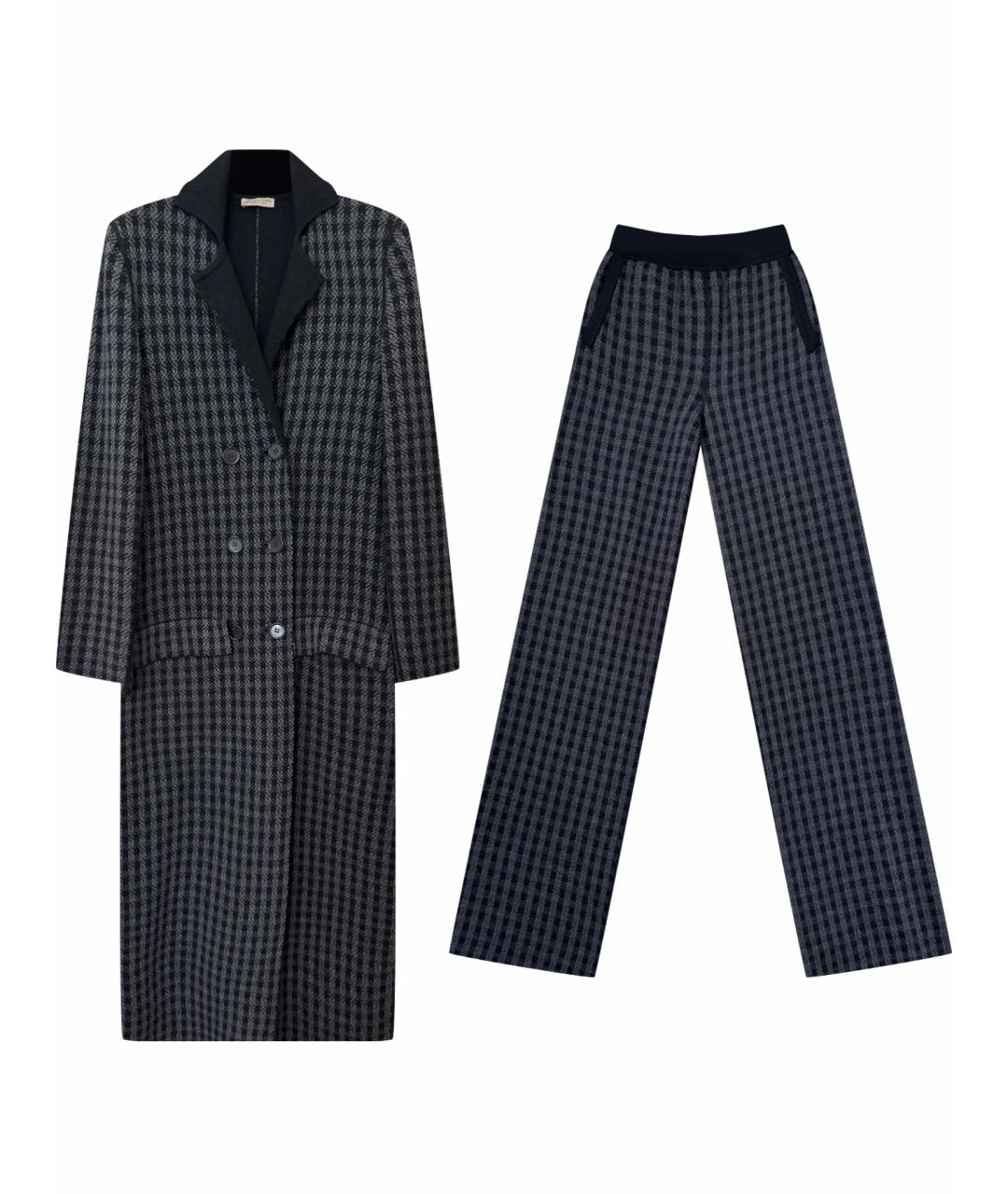 BOTTEGA VENETA Серый шерстяной костюм с брюками, фото 6