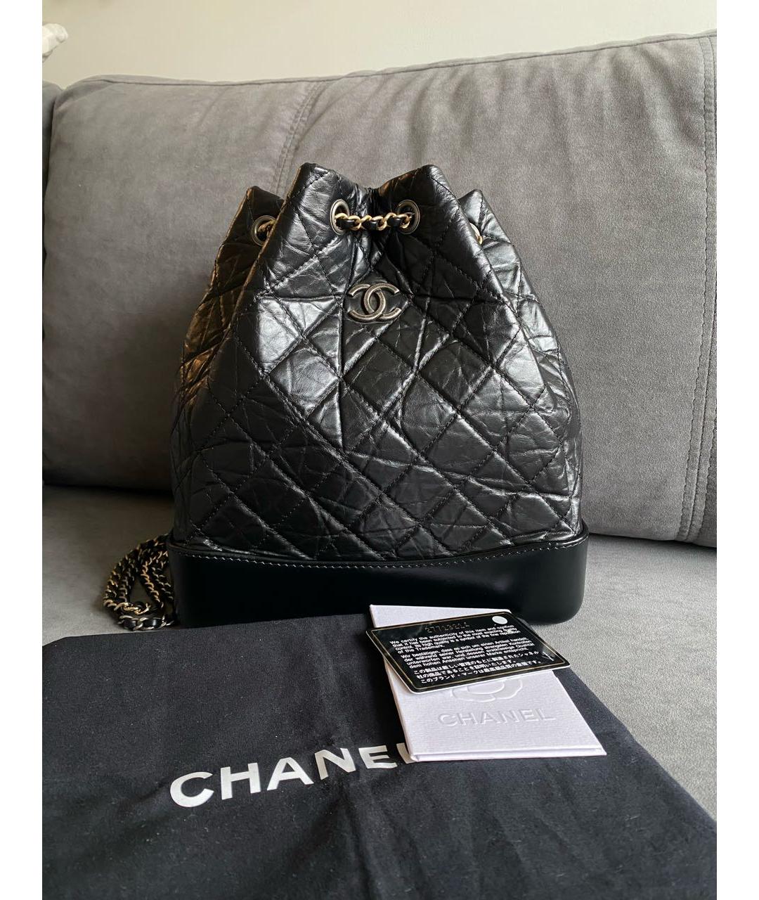 CHANEL Черный кожаный рюкзак, фото 2