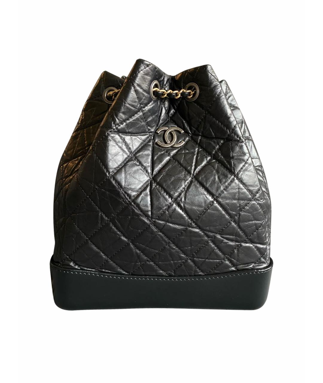 CHANEL Черный кожаный рюкзак, фото 1