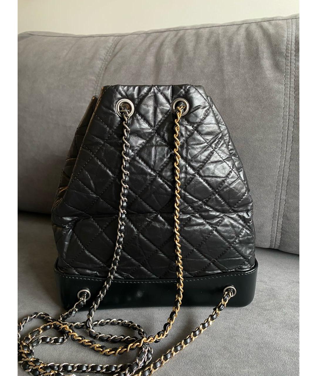 CHANEL Черный кожаный рюкзак, фото 3