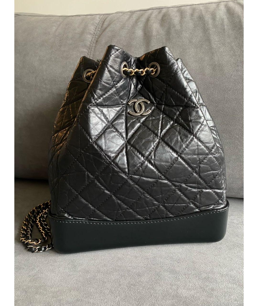 CHANEL Черный кожаный рюкзак, фото 9