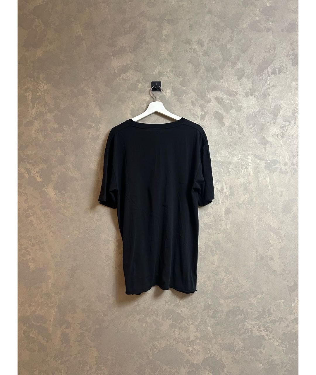SAINT LAURENT Черная хлопковая футболка, фото 2
