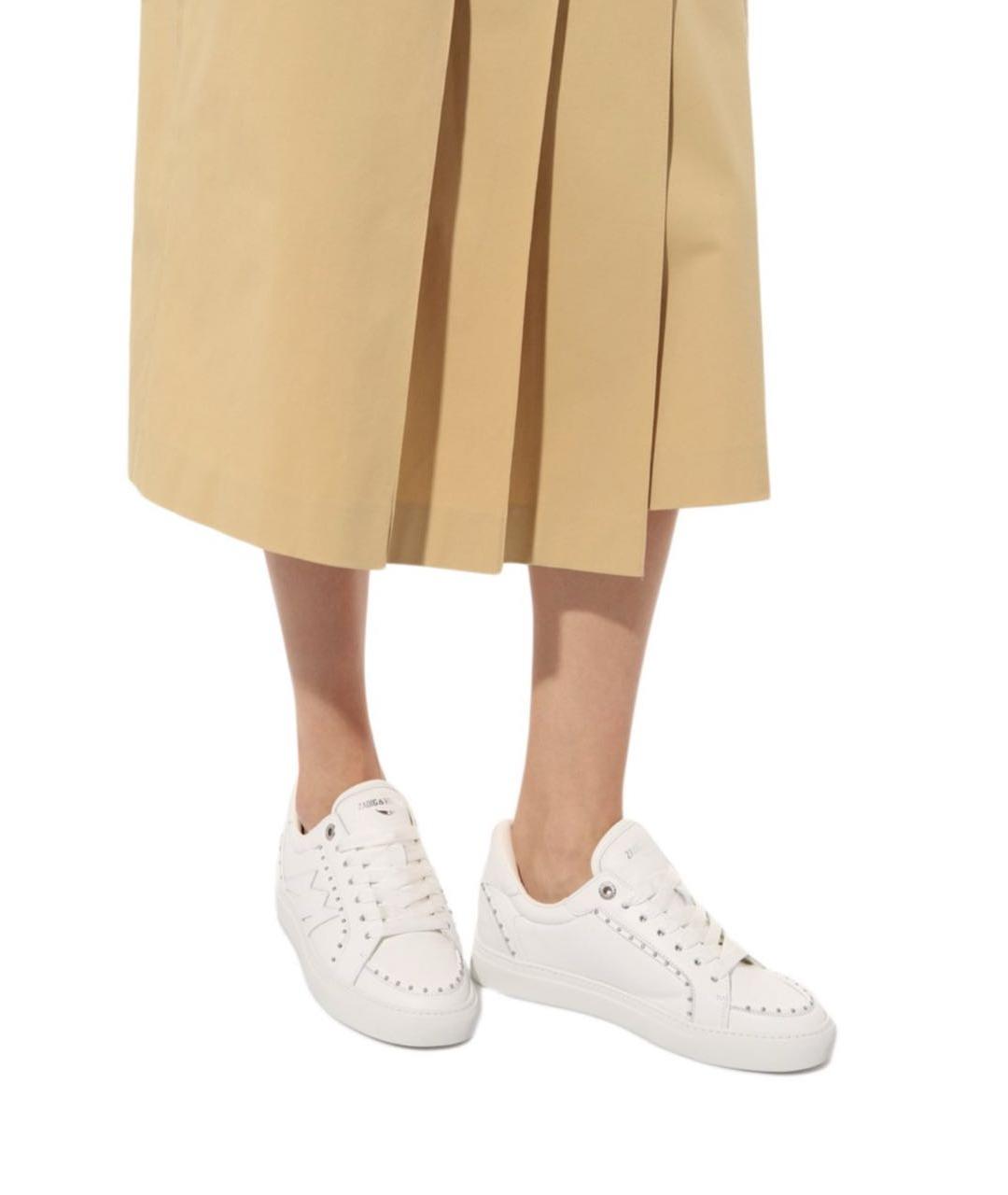 ZADIG & VOLTAIRE Белые кожаные кроссовки, фото 5