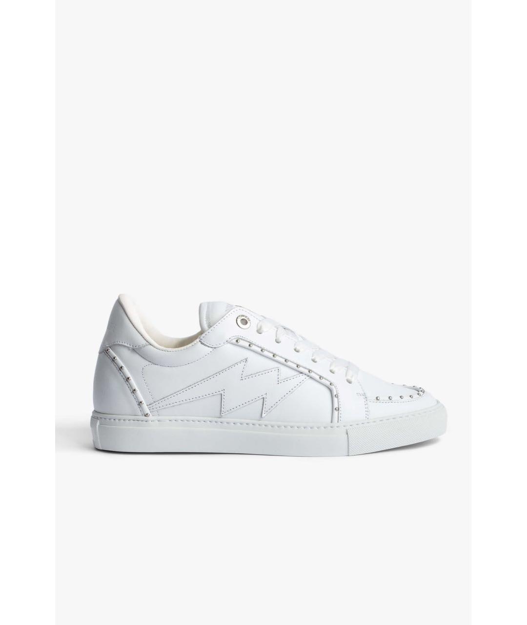 ZADIG & VOLTAIRE Белые кожаные кроссовки, фото 7