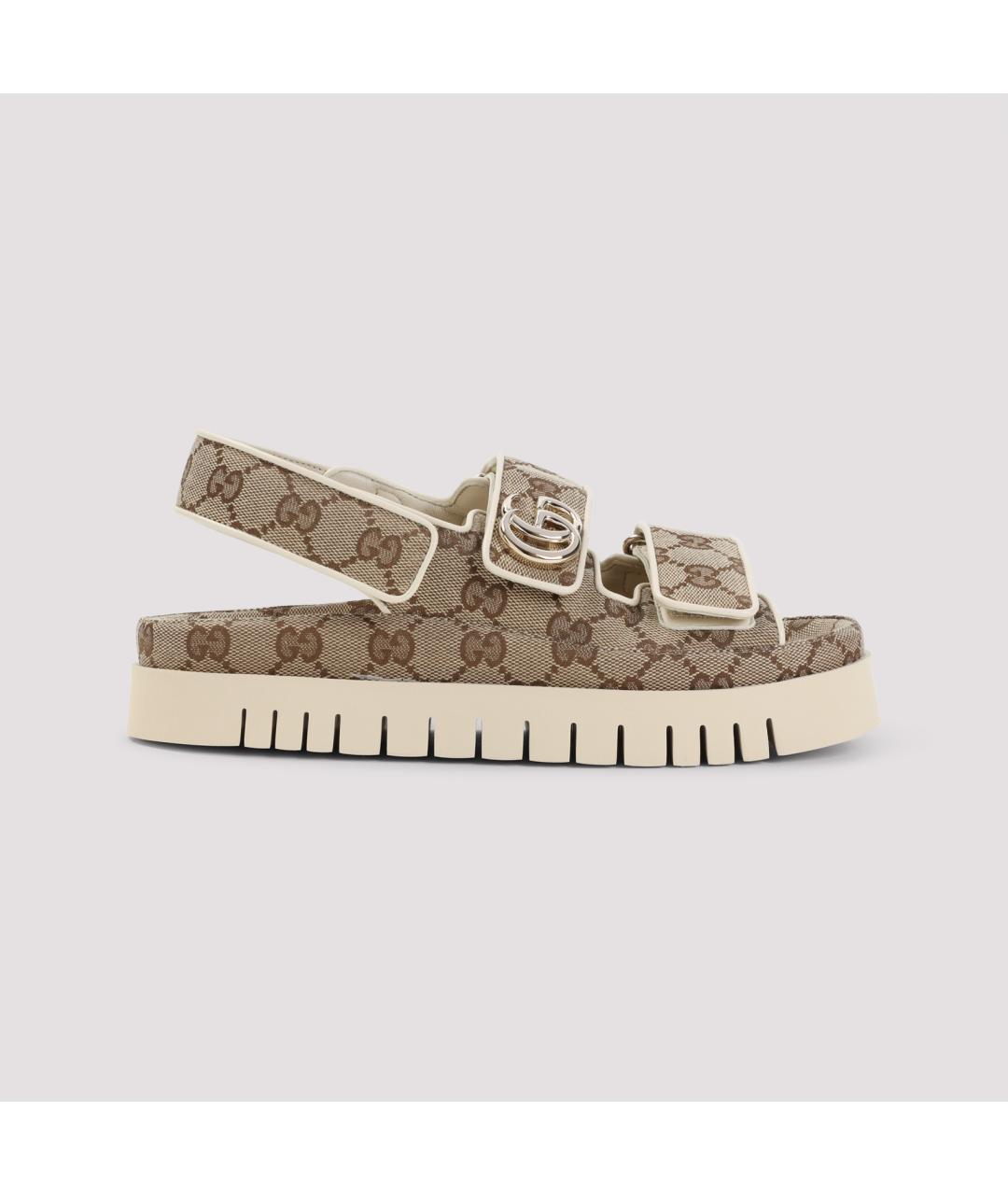 GUCCI Бежевые сандалии, фото 2