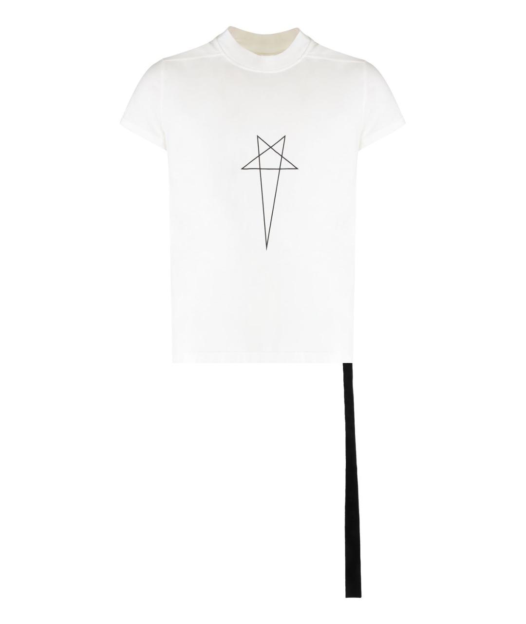RICK OWENS DRKSHDW Белая хлопковая футболка, фото 1